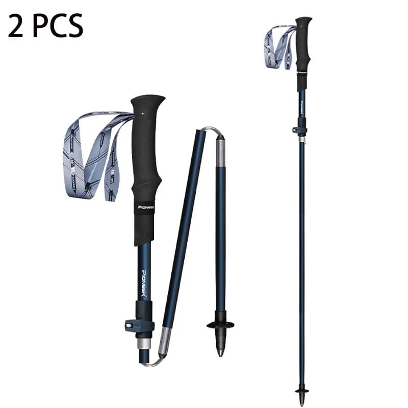 2 piece retractable Nordic walking poles Trekking poles for hiking telescopic rods Climbing 105-125 cm