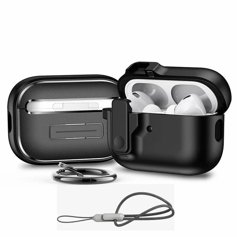 Custodia Magnetica per AirPods Pro 3 con Blocco Automatico e Supporto Telefono, Protezione Completa Antiurto per AirPods Pro 3, per Uomo e Donna