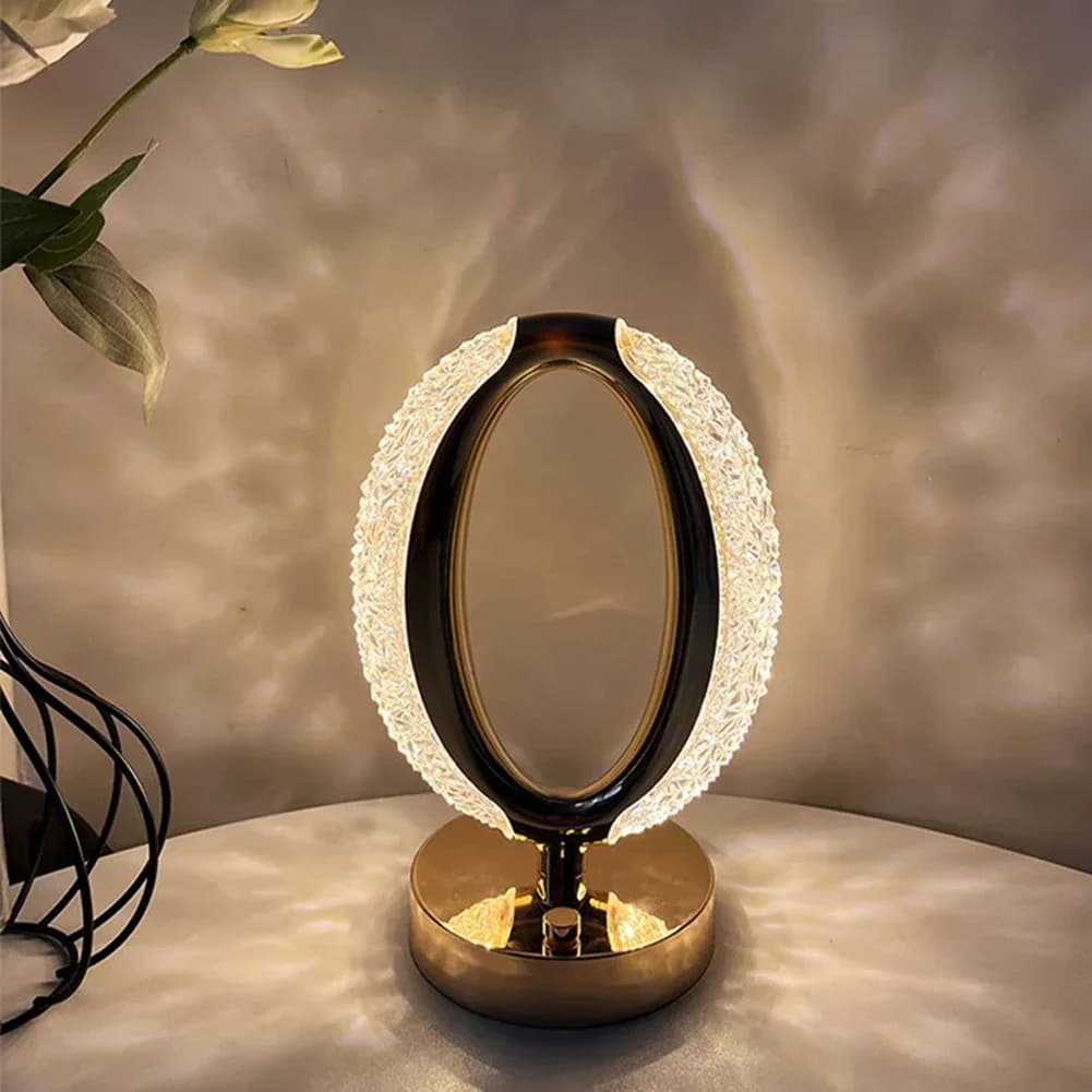 Lampada da tavolo a LED nordica Dimmerazione continua Ricarica USB Interruttore tattile Decorazione della casa Camera da letto Comodino Soggiorno Lampada da scrivania in acrilico