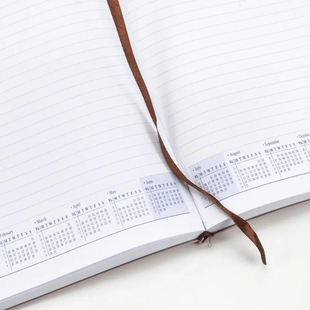 Agenda 2026 in Inglese, Blocco Note Resistente all'Usura, Segnalibro, Quaderno Efficiente per 365 Giorni, Semplice Planner da Ufficio per 12 Mesi