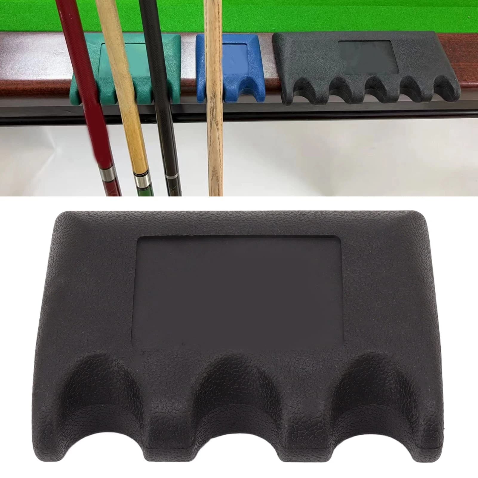Supporto per Stecca da Biliardo a 3 Fori, Portatile, Antiscivolo, Stabile, Pesante, per Tavolo o Sedia, in Plastica
