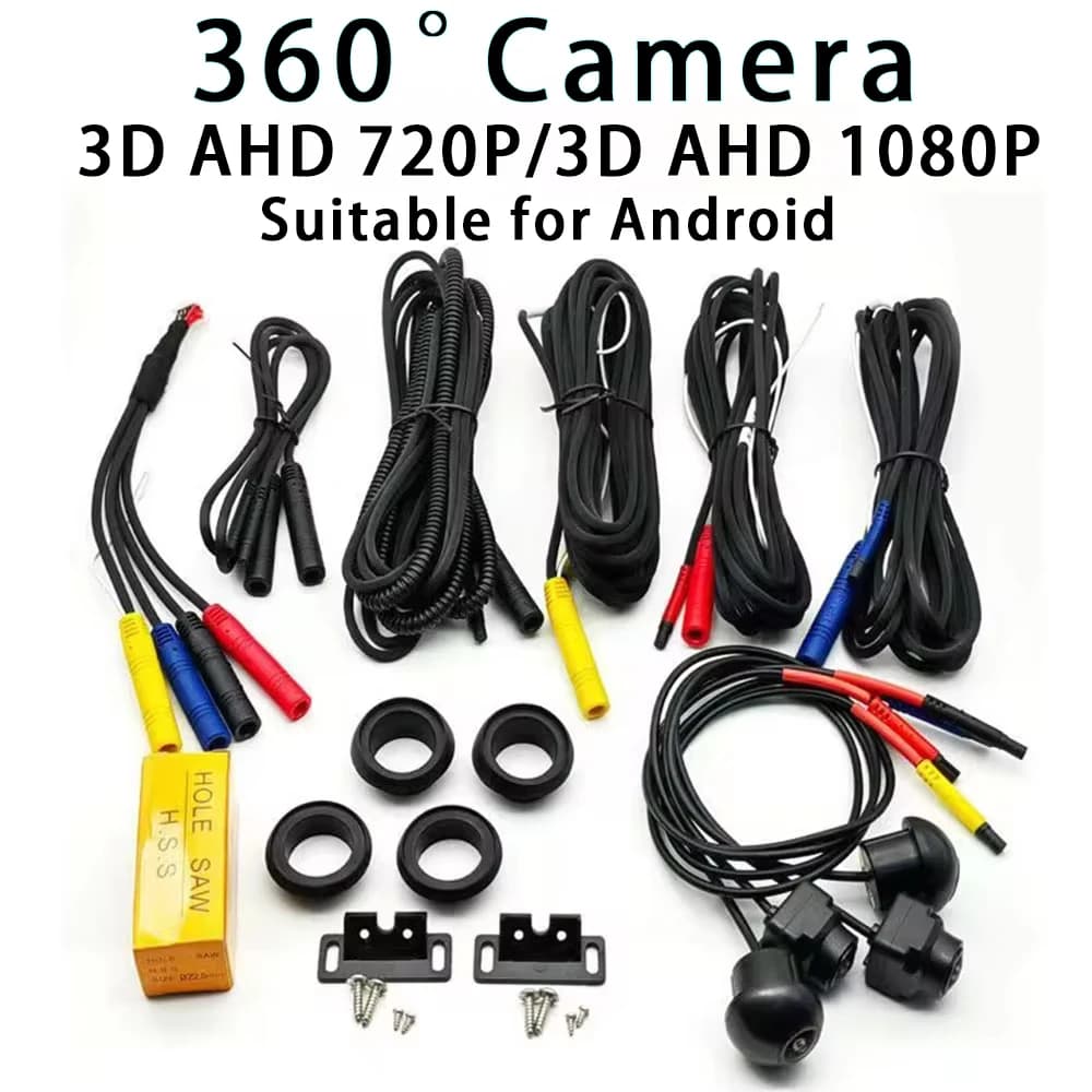Auto 360 ° telecamera con sistema panoramico per schermo multimediale Android, sistema multimediale Android con funzione 360APP