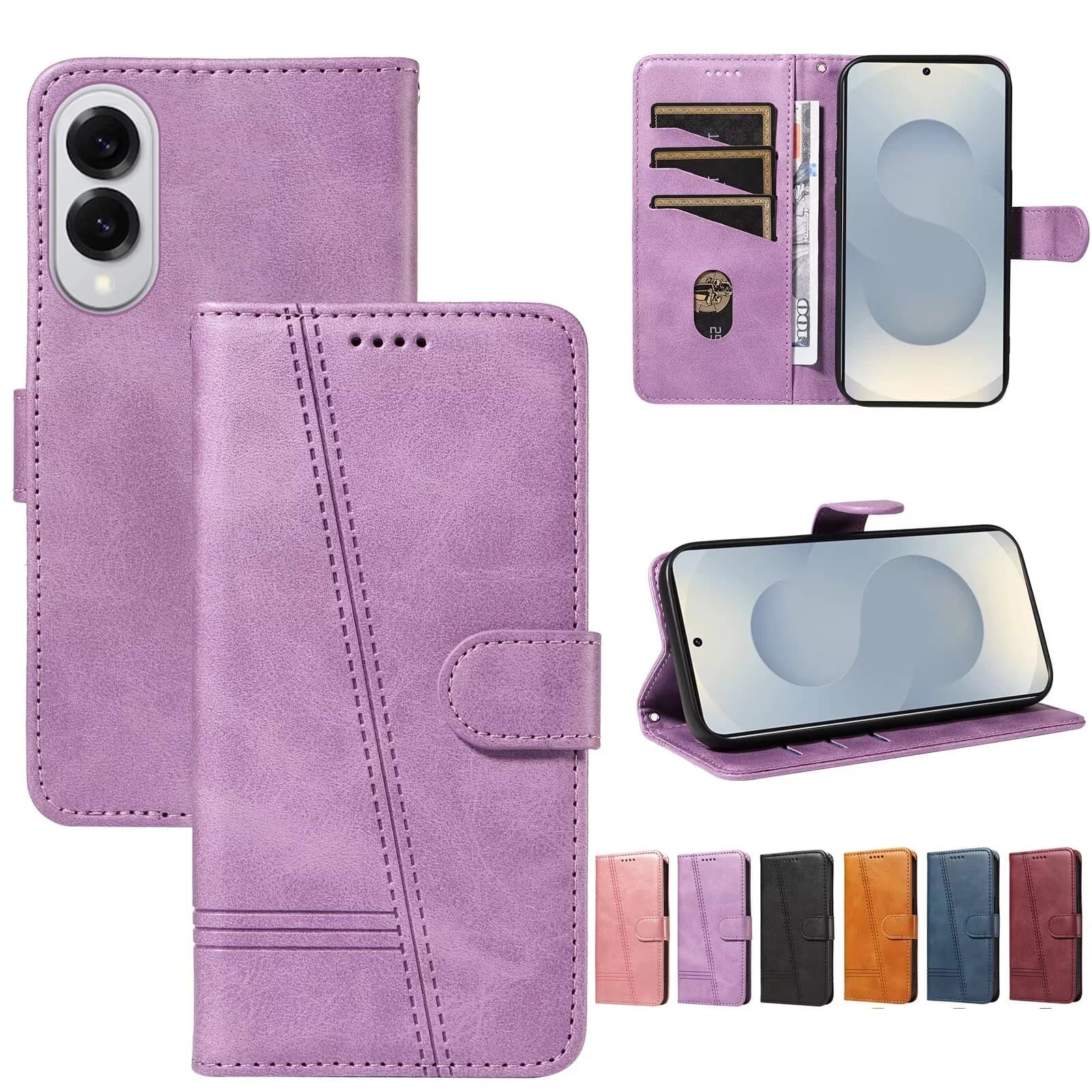 Wallet With Card Slot Holder Magnetic Flip Leather Case For Samsung Galaxy J5 2016 J415 J4 J330 J310 J3 F32 F23 5G Phone Cover