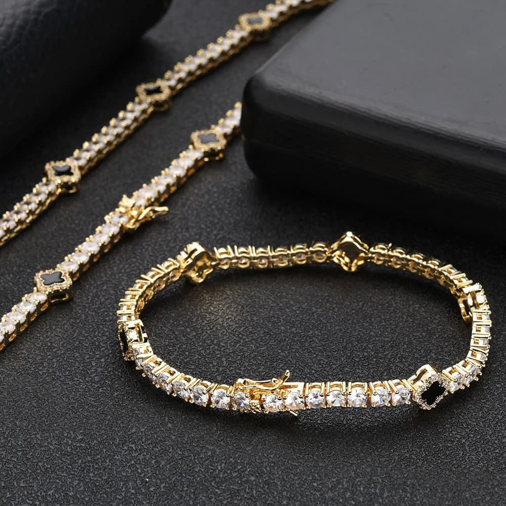 Bracciale Tennis Dainty NY Fashion Design placcato oro/argento con zirconi, gioielli di lusso Hip Hop per uomo e donna, regalo per feste