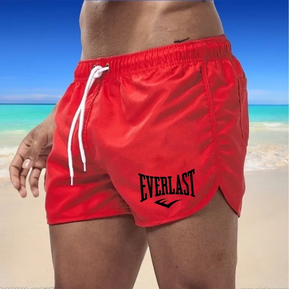 2026 New Men's Shorts for Beach Leisure, Quick Breathing, Short Sleeved Exercise, Jogging, Fitness