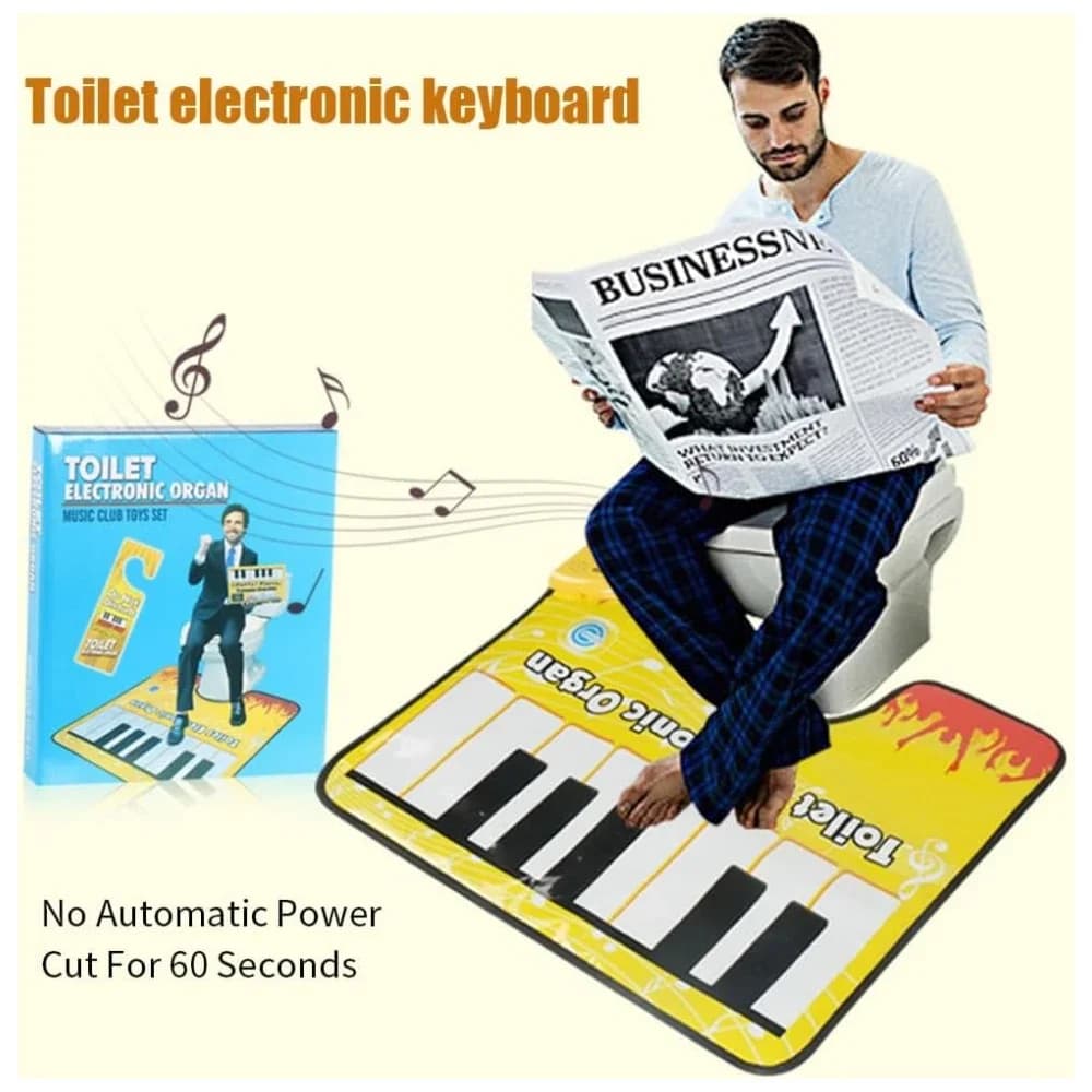 Tappeto impermeabile per bagno, arte, pianoforte, suono, tastiera elettronica, idea regalo unica per l'arredamento del bagno