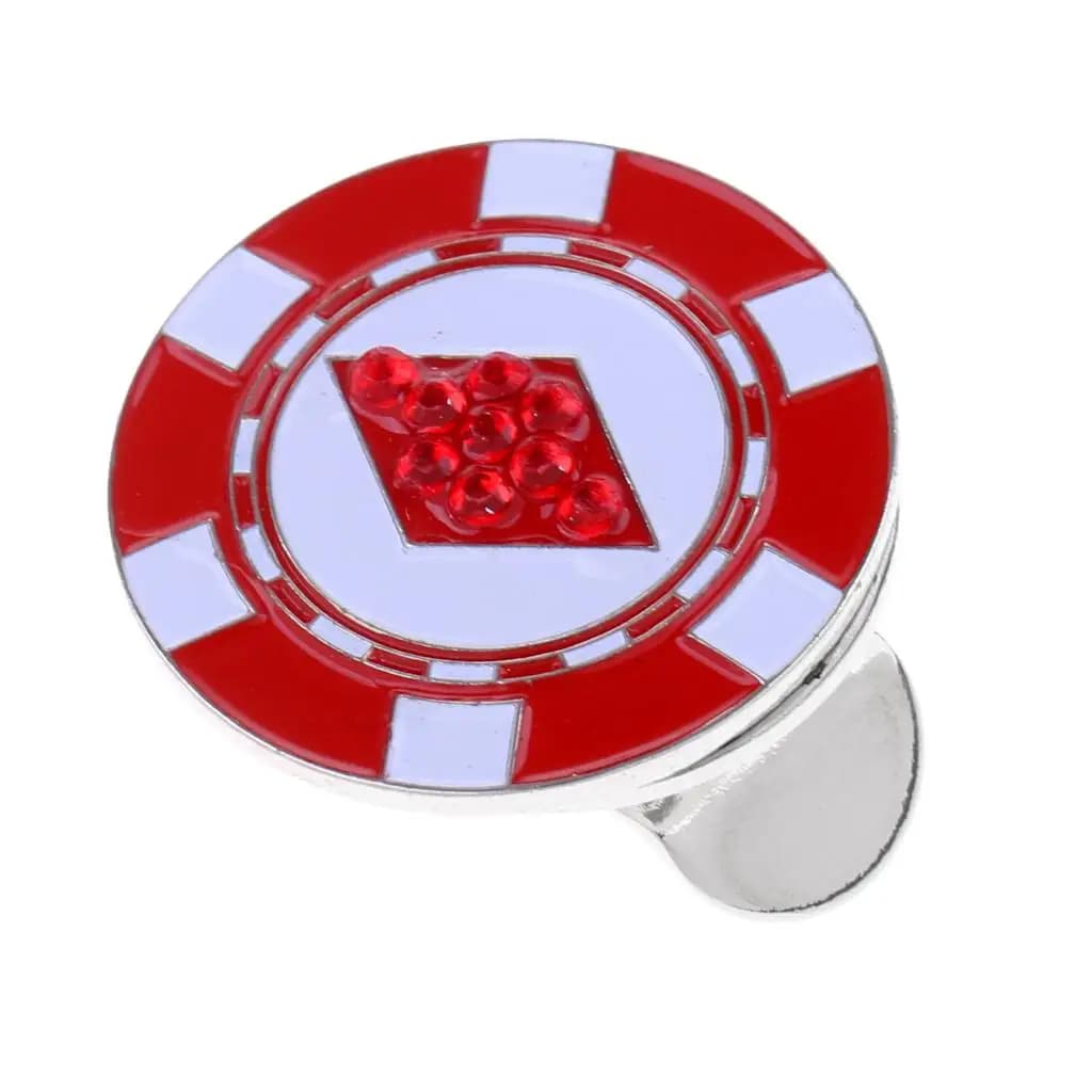 Marcatori per palline da golf con clip per visiera per cappello con motivo a cuore in lega di alta qualità