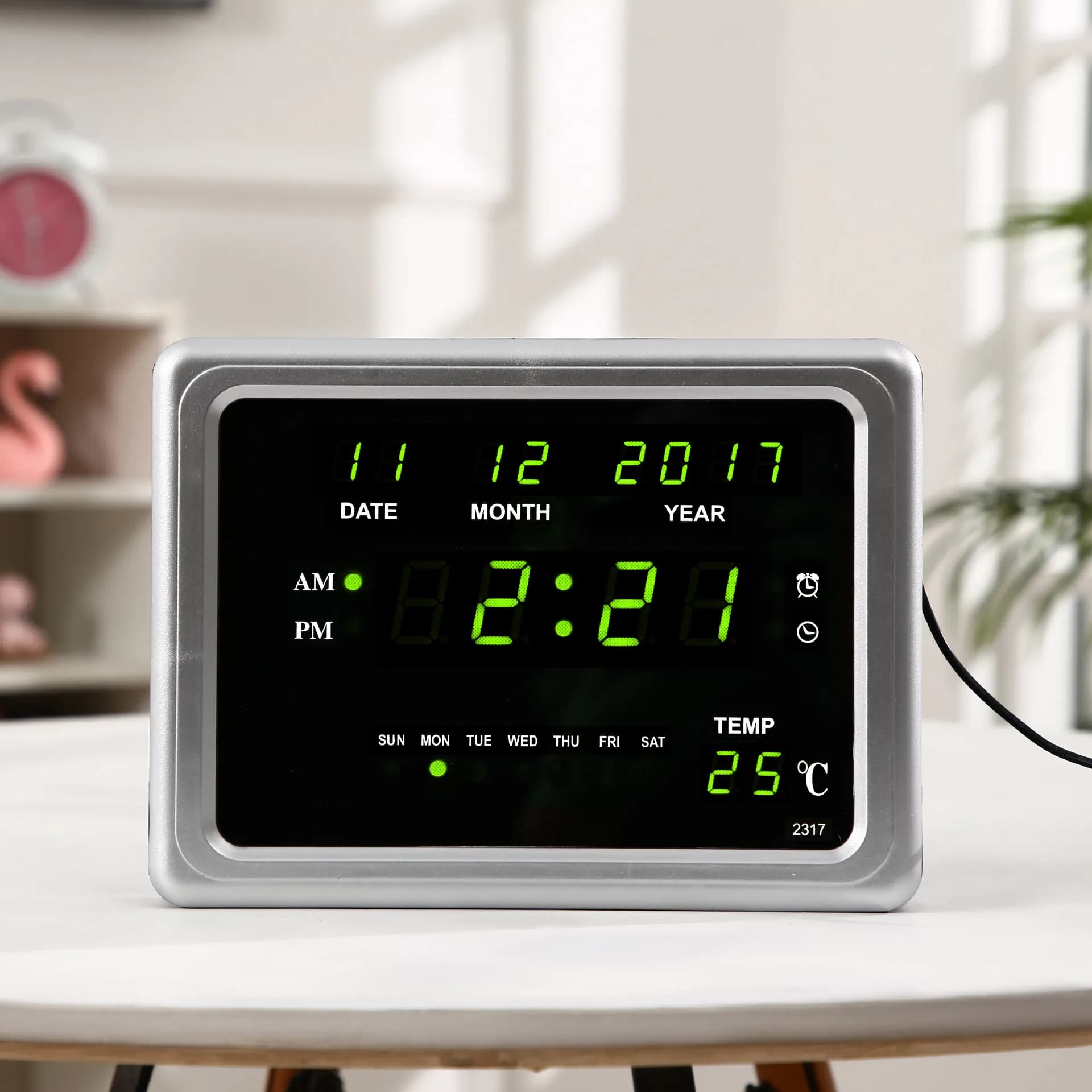 Orologio da parete digitale moderno a LED per la nuova camera da letto del soggiorno per la parete del calendario perpetuo elettronico con fornitura diretta in fabbrica Amazon