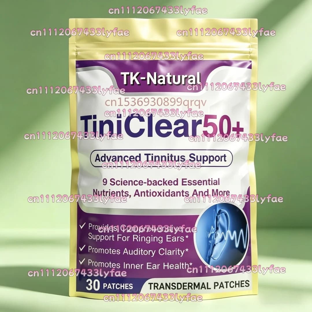 30 Patches Tinnitus Relief Transdermal Patches for Ringing Ears with Vitamins, Melatonin, Ginkgo Biloba & Magnesium