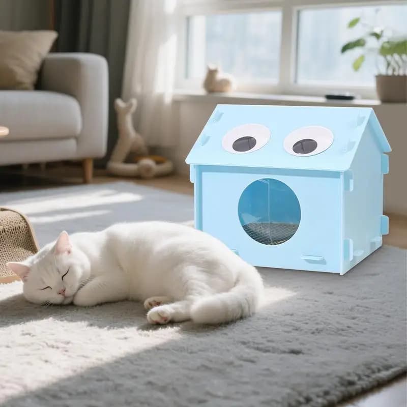Casa rinfrescante per gatti Grotta di ghiaccio per gatti con impacchi di ghiaccio Letto antiscivolo per cani per camera da letto Balcone esterno Fuori Soggiorno Interno