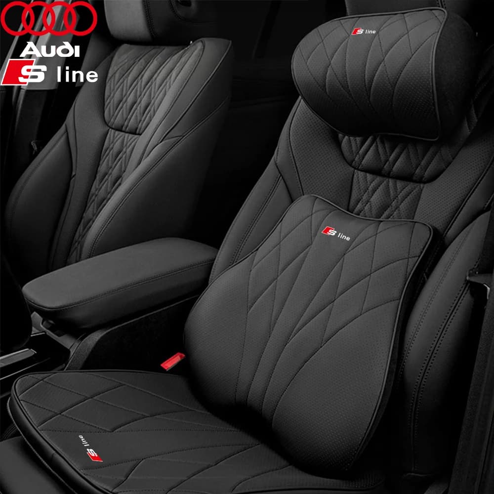 Auto Memory Foam Poggiatesta Pad Protezione Schienale Lombare Cuscino Accessori Auto Per Audi Linea A4 B8 A3 8P A6 C7 8V B6 B7 B9