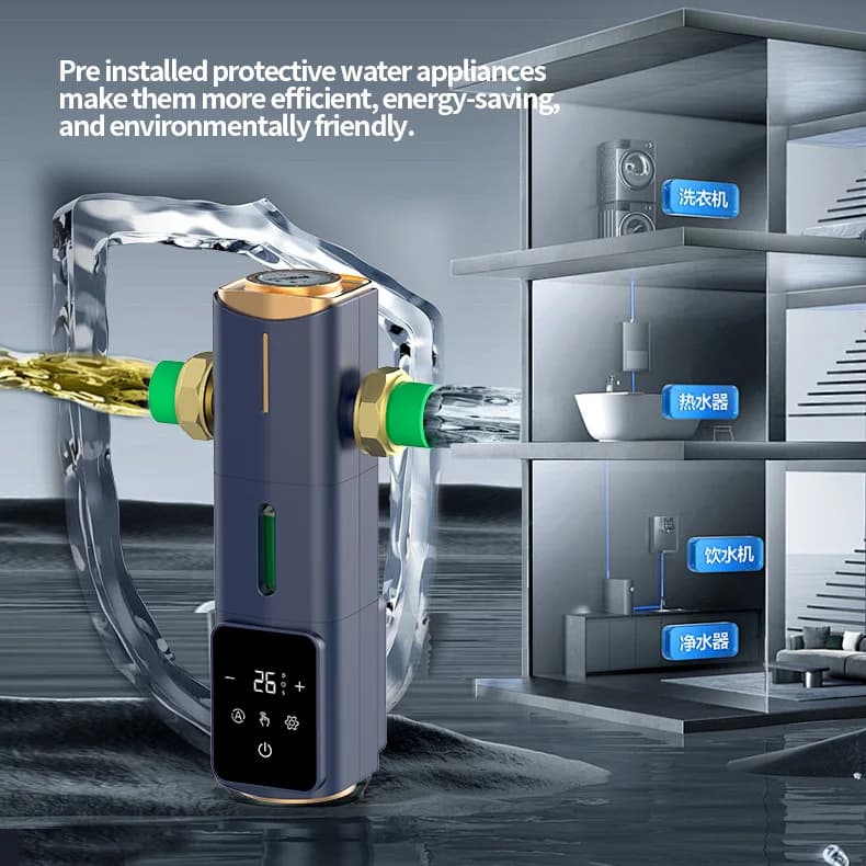 BORVA Prefiltro per la purificazione dell'acqua bionico centrale per la casa intelligente ad alto flusso con autopulizia temporizzata automatica 8T