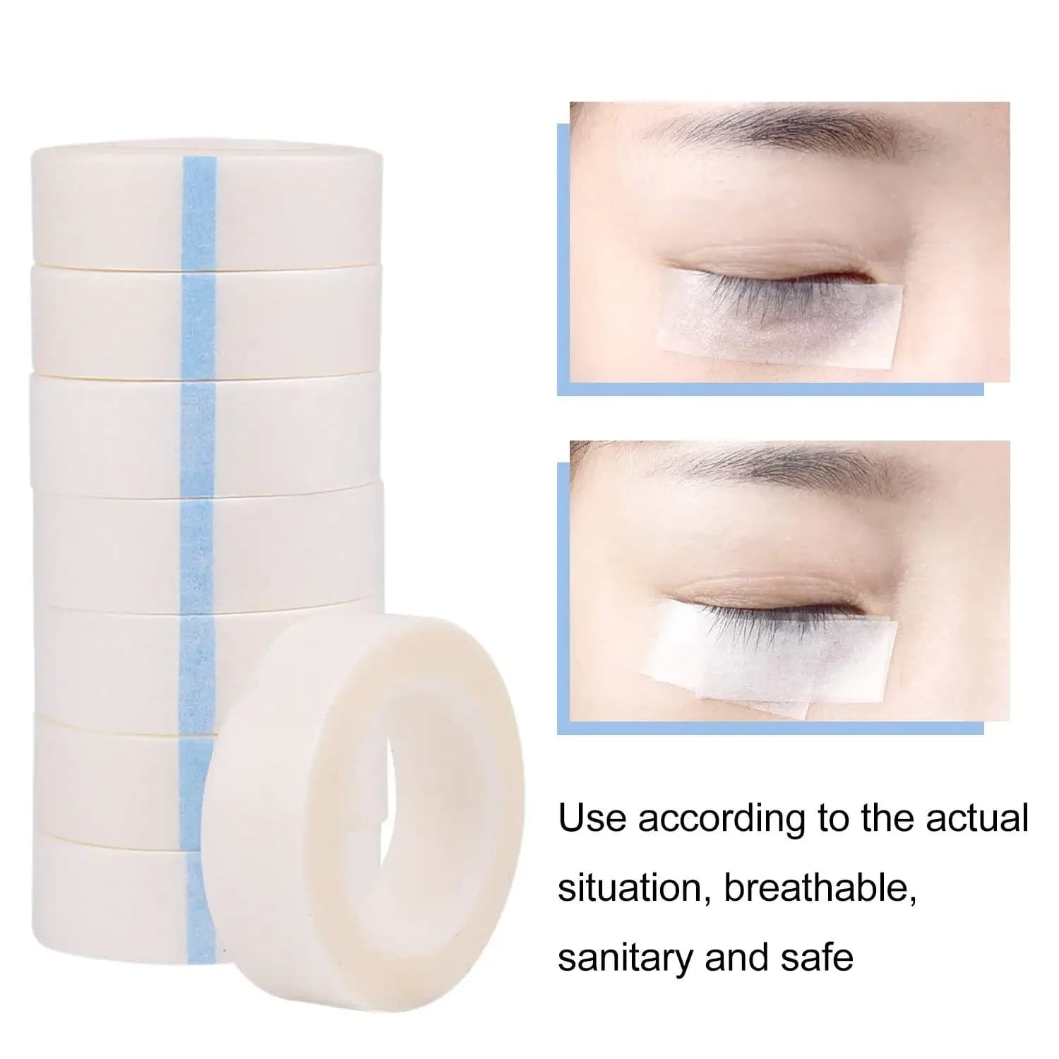 Breathable medical tape for extension eyelashes, fake eyelash patch, eyelid glue, 5 pieces 60 pieces 10 pieces for fake eyelashes patc