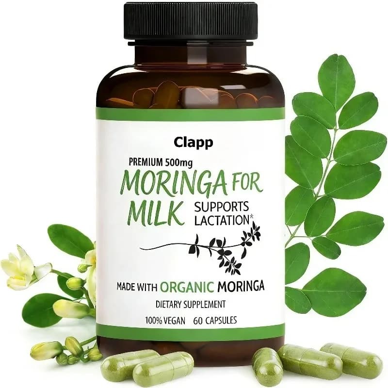 Breastfeeding Supplement - Organic Moringa Capsules Containing Postpartum Vitamin A, E, K 500mg