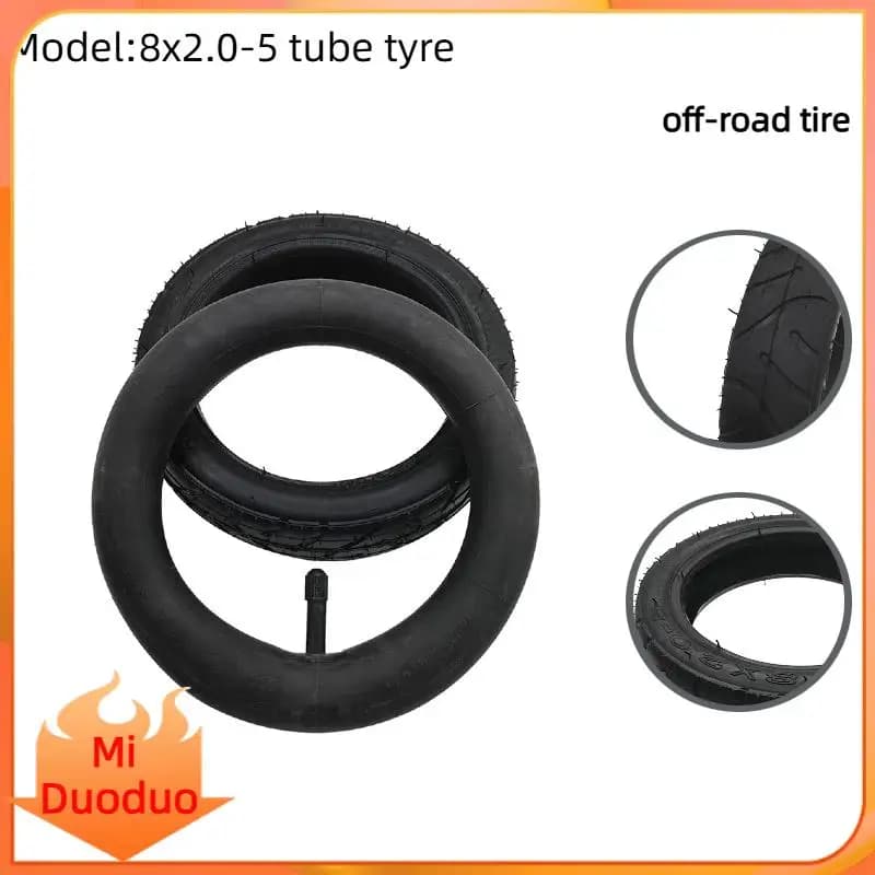 Pneumatico da 8 Pollici 8X2.0-5 8x2.00-5 con Camera d'Aria e Gomma per Scooter Elettrico, Passeggino, Parte di Ricambio per Moto