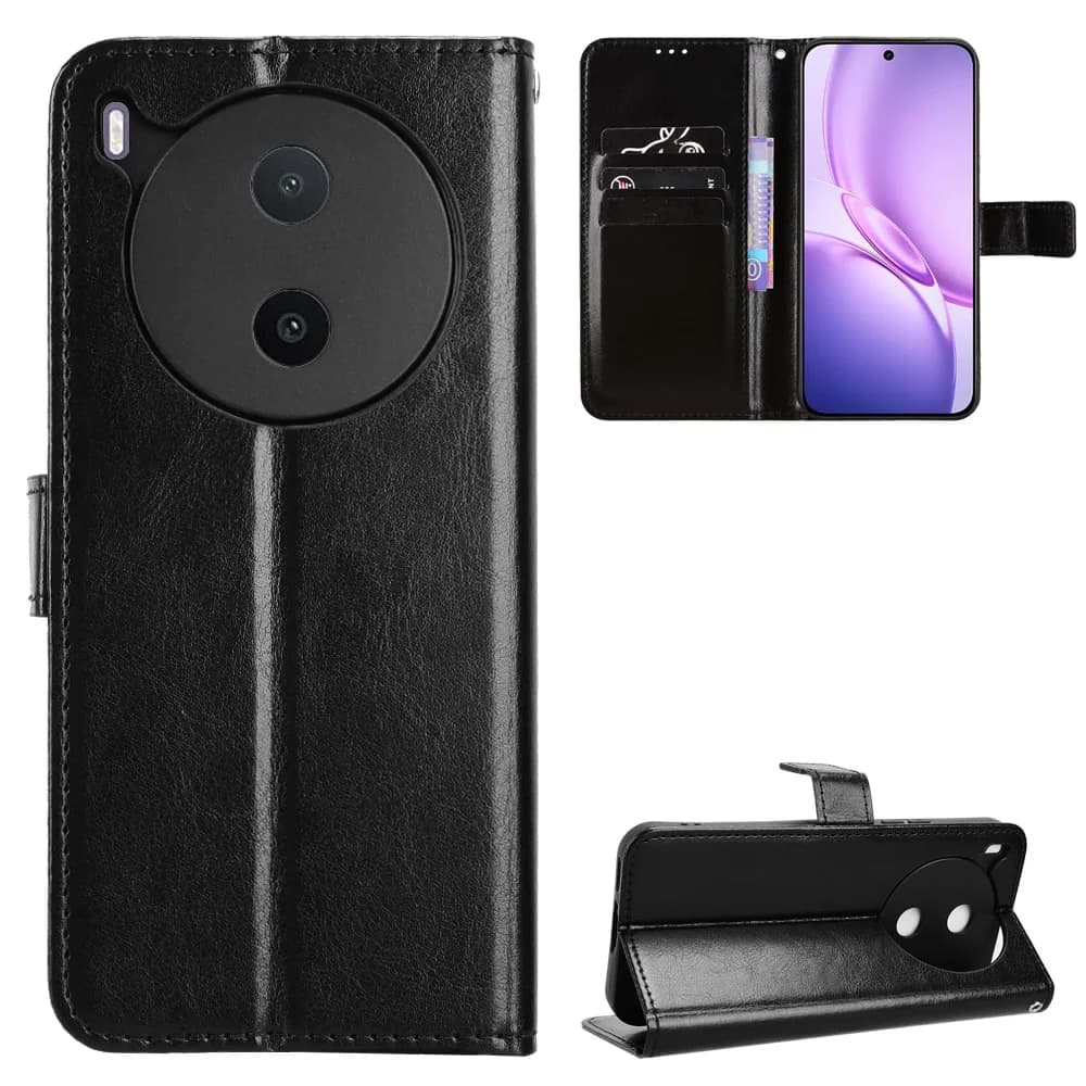 Custodia di lusso a libro in pelle PU con funzione portafoglio e laccetto per Vivo Y600 Pro 5G, con supporto integrato - Borse per telefono Vivo Y600 Pro 5G Y600Pro