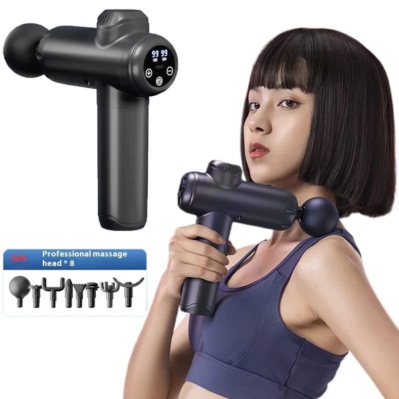Pistola massaggiante per il corpo intelligente e pratica, molto venduta, di livello professionale, ricaricabile, per il fitness a casa.