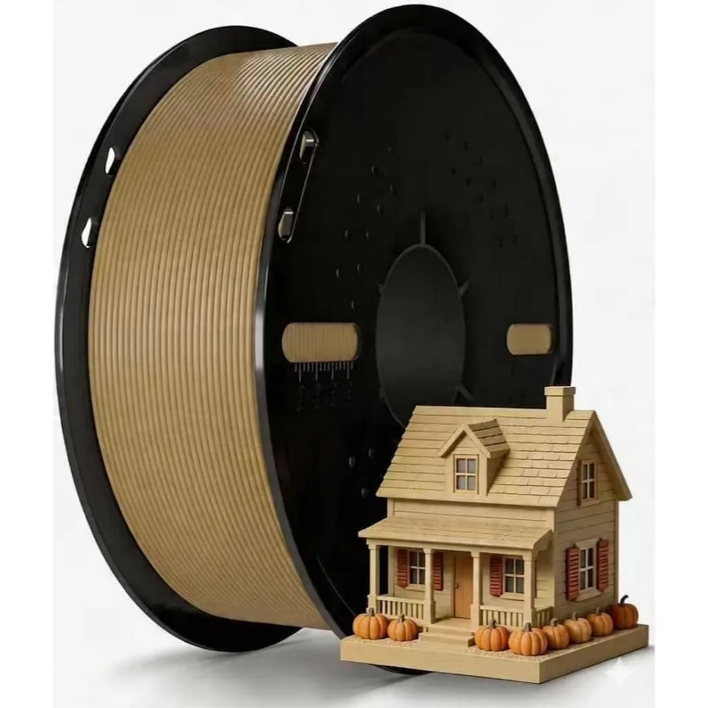 Filamento per Stampante 3D in PLA+ Effetto Legno 1.75mm con Precisione +/-0.02mm, Bobina da 1kg, Senza Grovigli e Anti-Intasamento per Stampa Fluida, Compatibile