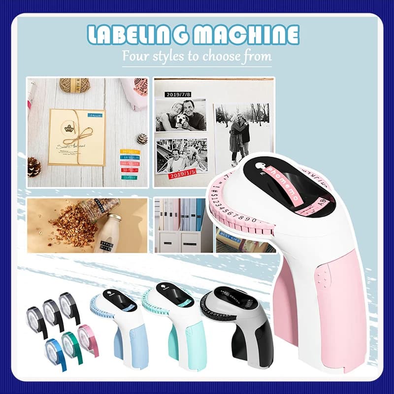 3D Label Printer Embossed Label Tape Manual Labeling Machine Portable Manual Labeling Machine for Vintage Embossing Machine