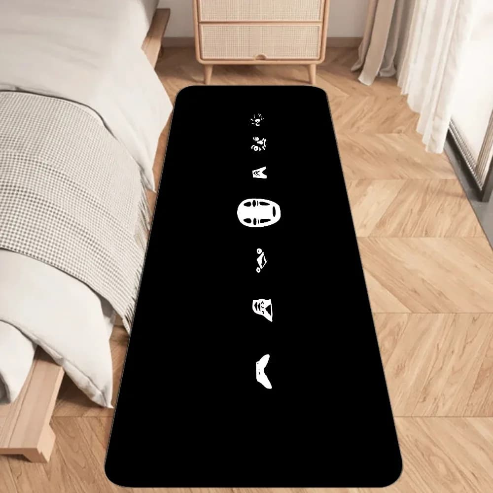 Studio Ghibli No Face Carpet with print graphic zerbino in flannel for bathroom kitchen entrance carpet decorations for the house