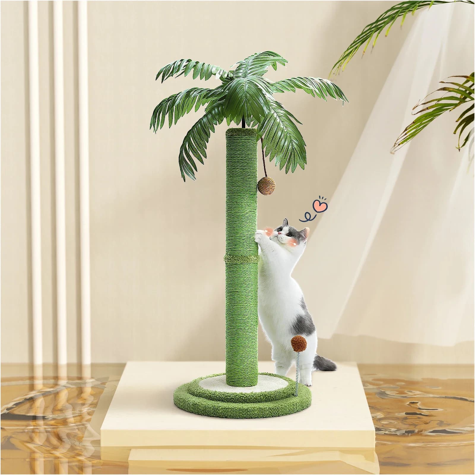 Tiragraffi per gatti Tiragraffi per gatti di grandi dimensioni con palline interattive Tiragraffi per gattini coperti in sisal per gatti da interni