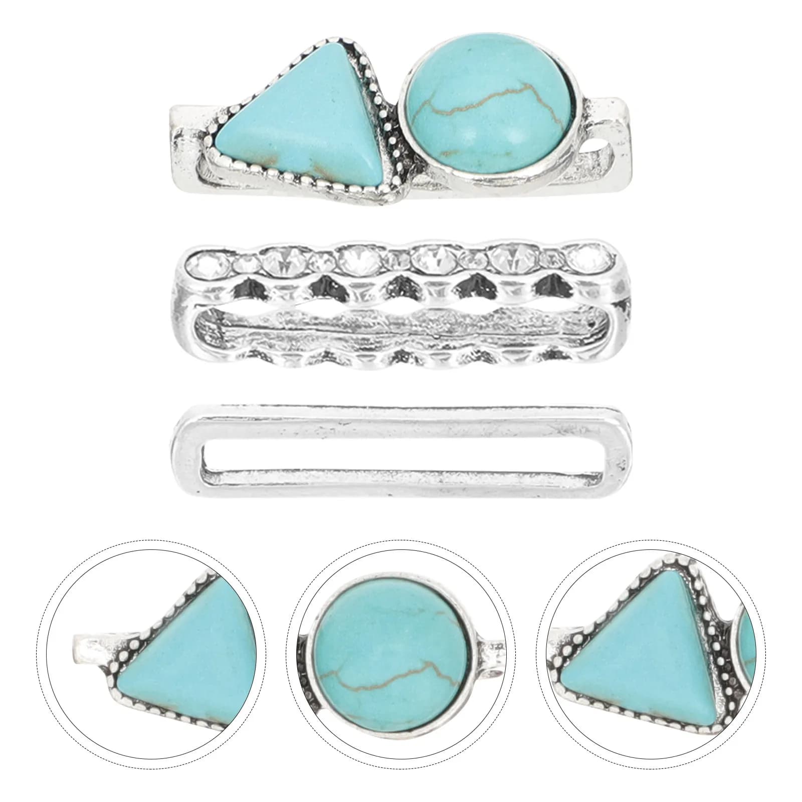1 set di anelli decorativi per cinturini per orologi, lavorazione pregiata, effetto brillante, design unico, per cinturini in silicone alla moda