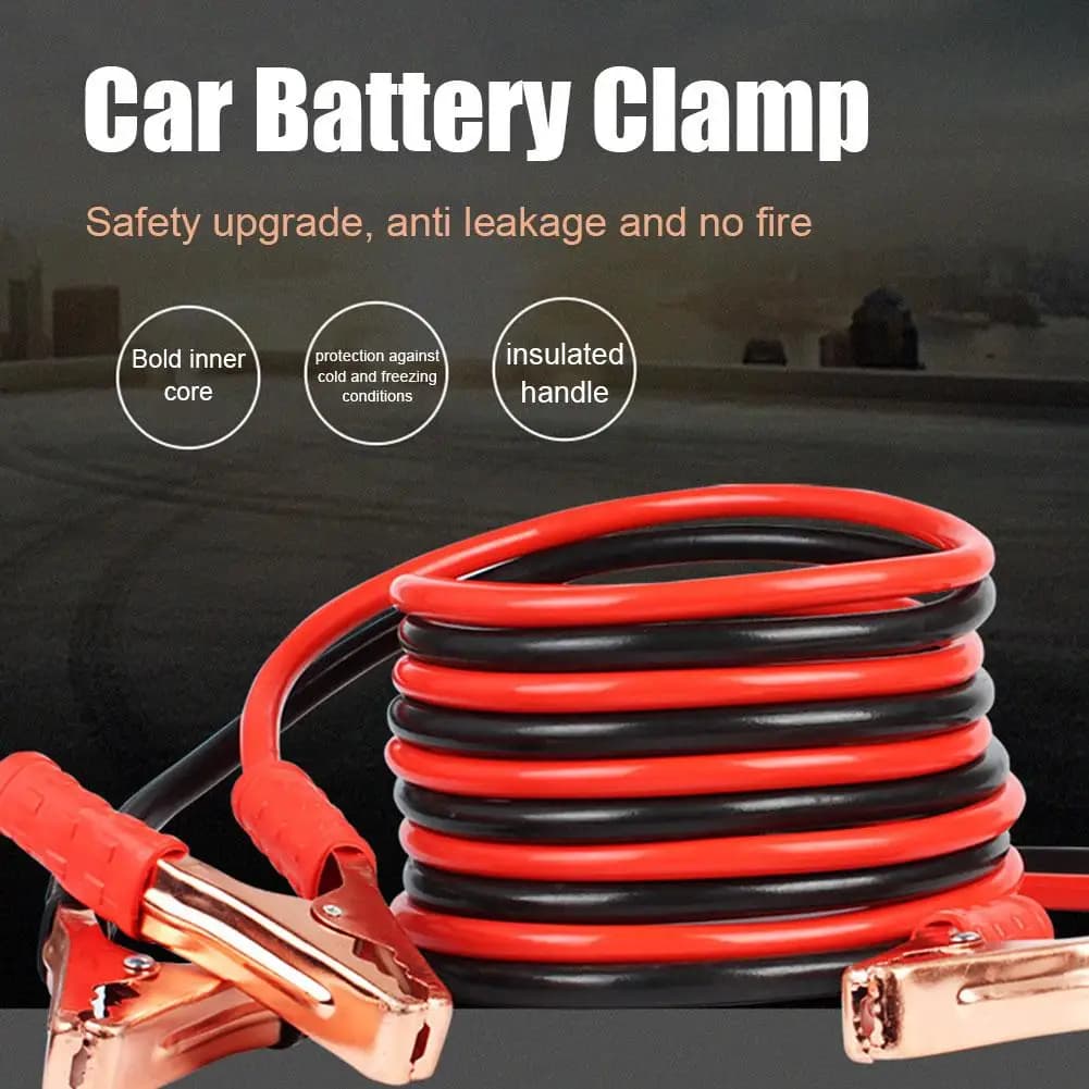 1.8M 500A Morsetto batteria per auto Cavo di salto Cavo booster Linea di emergenza Salto di avviamento Cavi Van SUV Doppio attacco con morsetti Clip