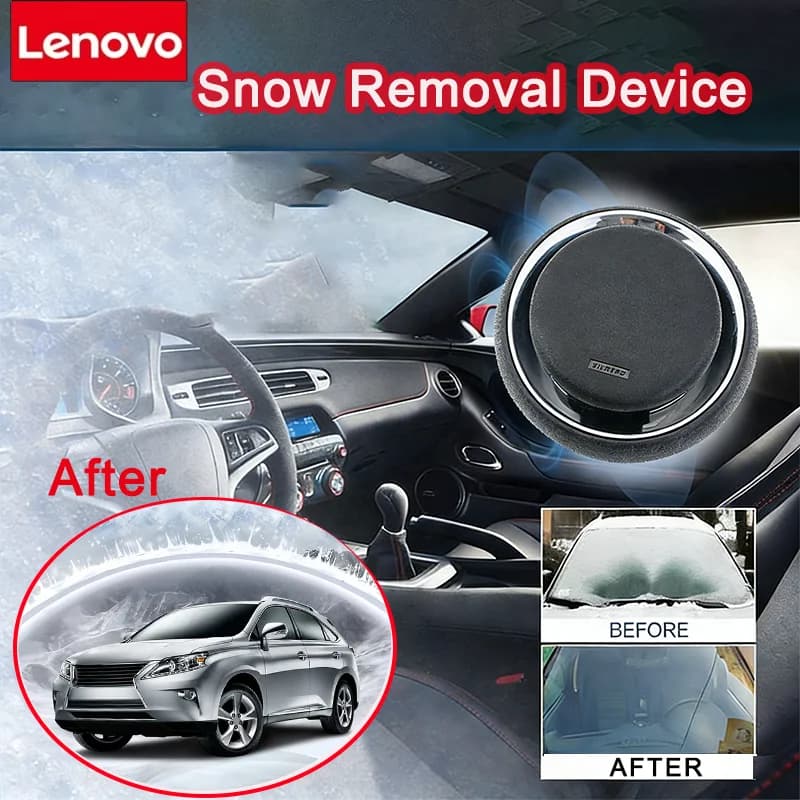 Dispositivo Lenovo per la rimozione del ghiaccio dall'auto, scioglie la neve, previene il congelamento, alimentazione solare, strumento efficiente per la sbrinatura del parabrezza per l'inverno