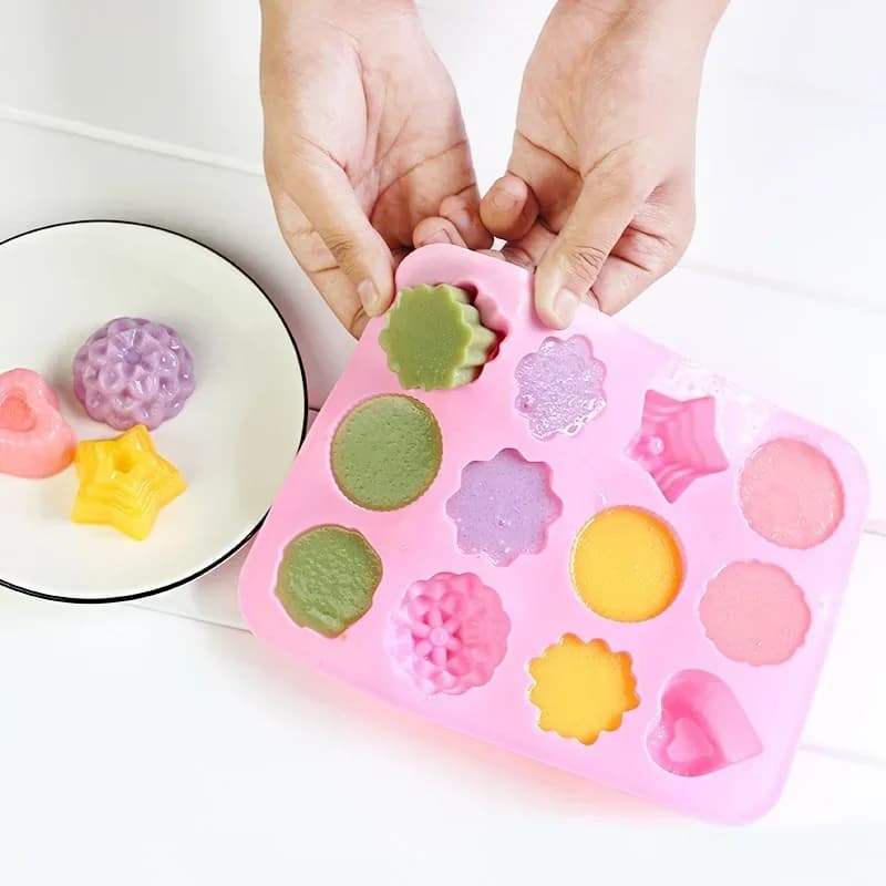 Nuovo Stampo in Silicone a Forma di Fiori e Erbe, Multi-stile, per Dolci, Caramelle, Cioccolato, Ghiaccio, Pasticceria, Alimenti, Stampi Creativi Fatti a Mano