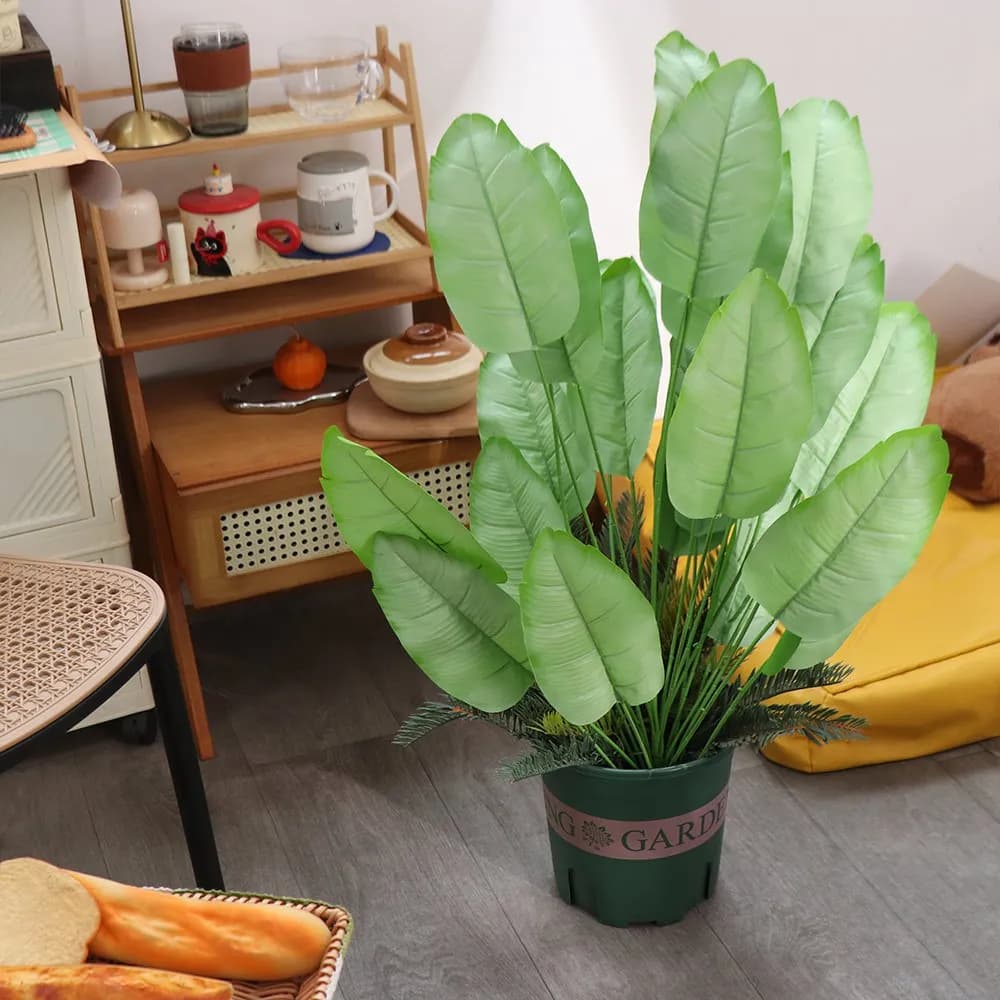 12/18/24 Leaves Artificial Banana Plants Leaves Real Touch Fern Plant Large Tropical Palm Tree Lifelike Plastic