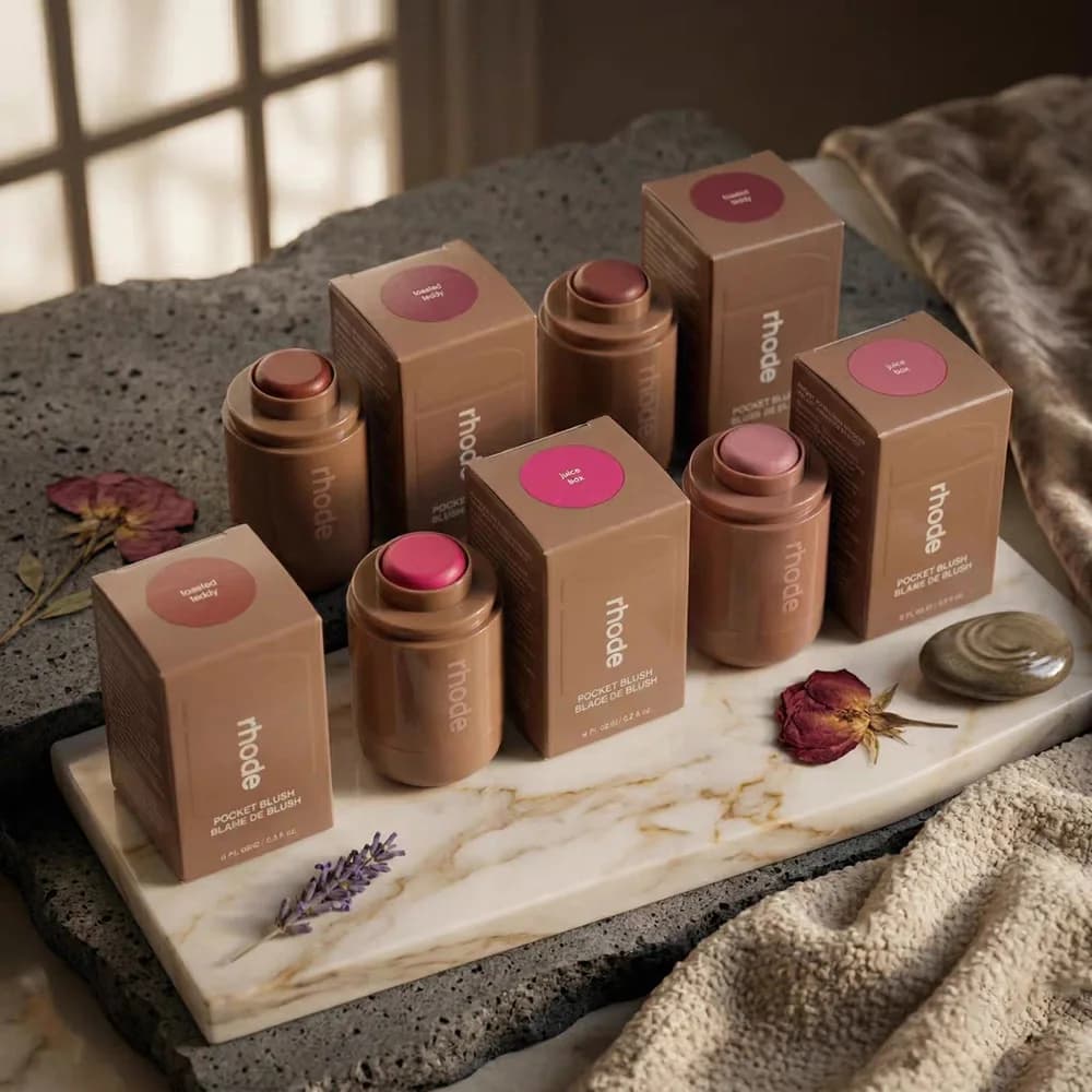 Rhode Powder Blusher 10 Colors Available Waterproof and Easy to Use Powder Blusher Moisturizing Non-fading Cost-effective