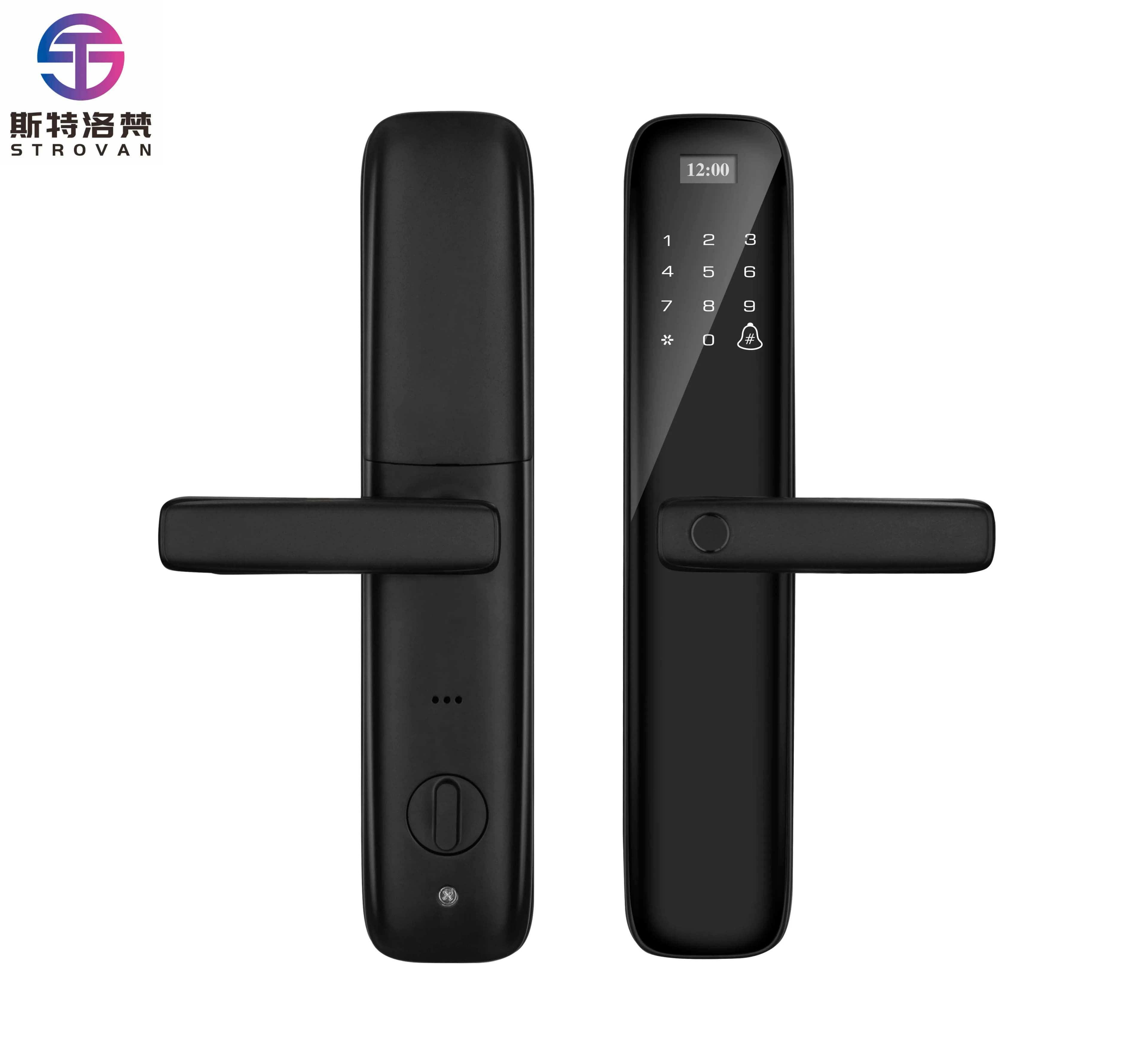App Controllo remoto Riconoscimento delle impronte digitali Sicurezza intelligente per porte in legno/acciaio Serratura elettronica in lega di alluminio con allarme antimanomissione