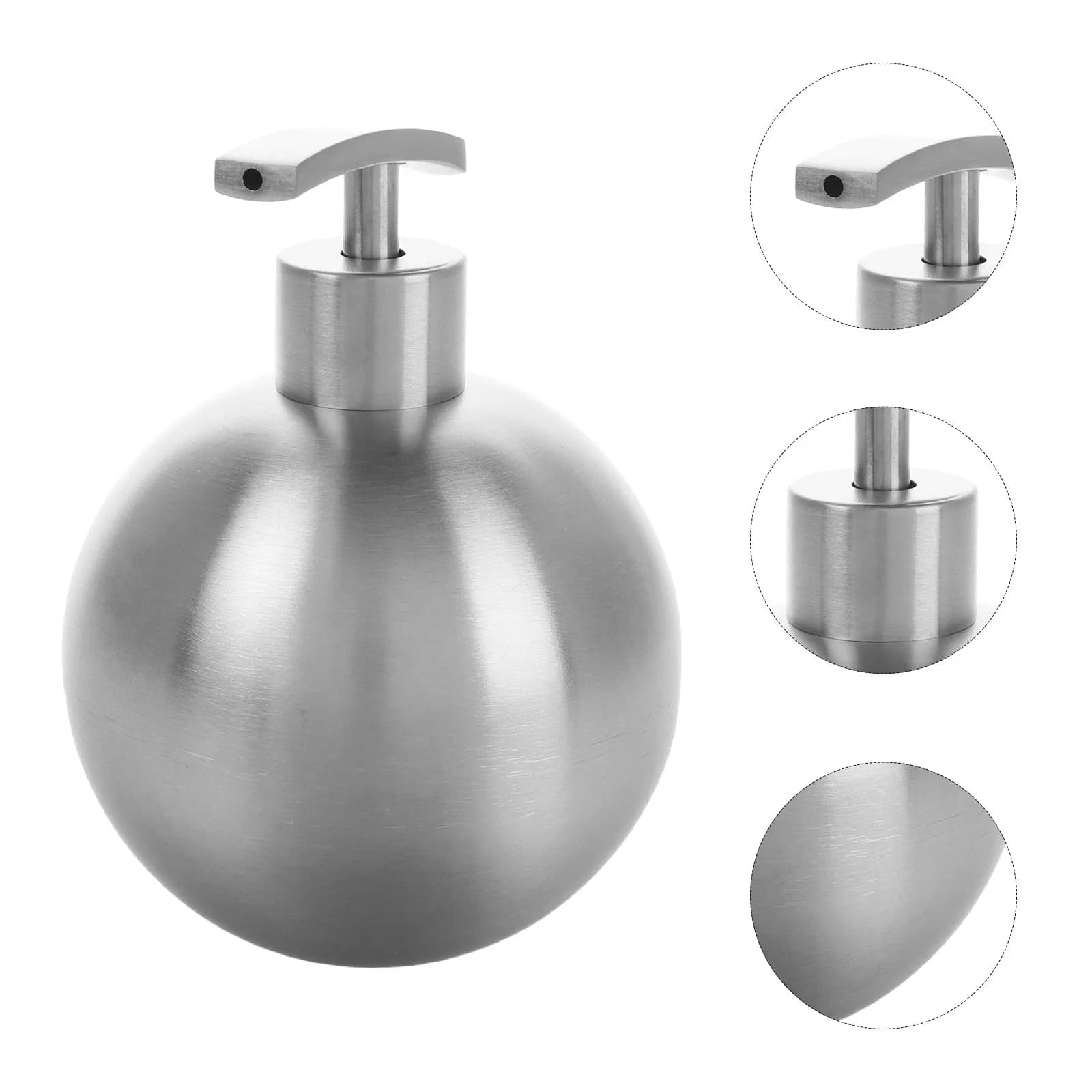 Dispenser di Sapone in Acciaio Inossidabile, Bottiglia Portatile Antigoccia per Bagno e Cucina, Erogatore per Sapone Liquido, Lozione e Detersivo per Piatti