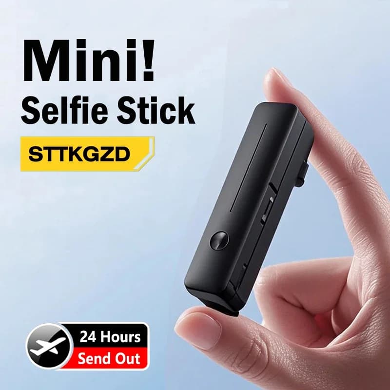 STTKGZD Super Mini Selfie Stick Supporto per telefono portatile Design integrato Telecomando Bluetooth wireless estensibile per trasmissione in diretta