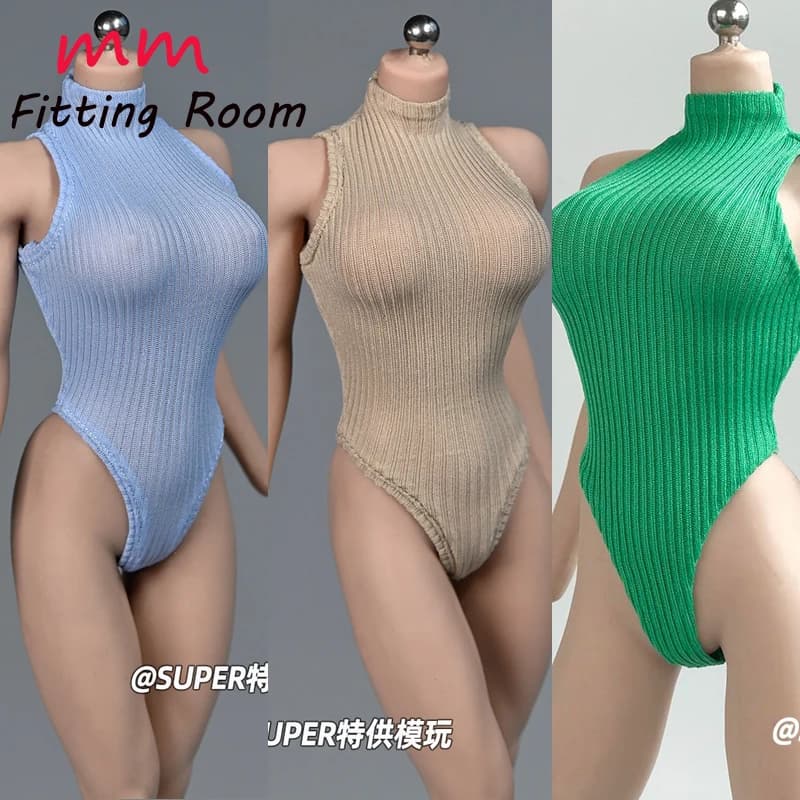 IN STOCK 1/6 Scale female clothes Knitting swimming suit fit 12'' action figure