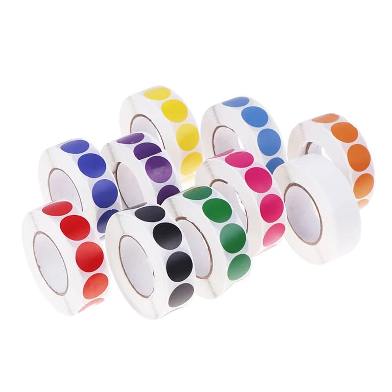 0.75In Archery Bow Shooting Stickers Round Color-Code Dot Labels Adhesive Easy to Use for Target Alignment