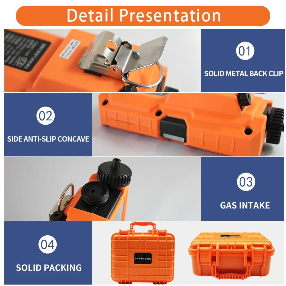 AIKESI X-4BX Pompa portatile CH4 O2 CO H2S Allarme monossido di carbonio Rilevatore di gas naturale Misuratore di ossigeno Rilevatore di gas Allarme