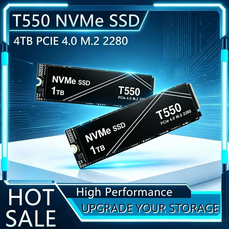 New T550 Portable SSD PCIe 4.0 Gen4 Performance NVMe External Solid State Drive for Gaming PC, Laptop 1TB 2TB 4TB