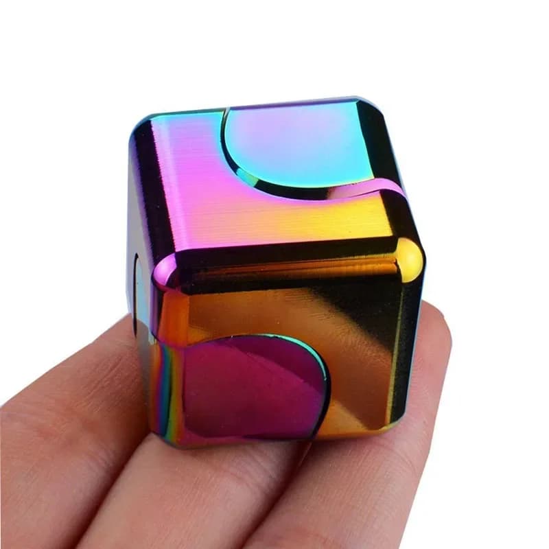 Metal Cube Fidget Spinner Antistress EDC Fingertip Toys Antistress Hand Magnetic Spinning Top Decompression giroscopio quadrato