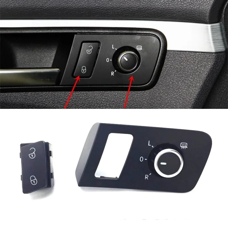 Interruttore di controllo porta laterale Interruttore specchio Manopola di regolazione per VW Touran Caddy 2003-2017 OE: 1T0 962 125B, 1T1 959 565F 1 pz