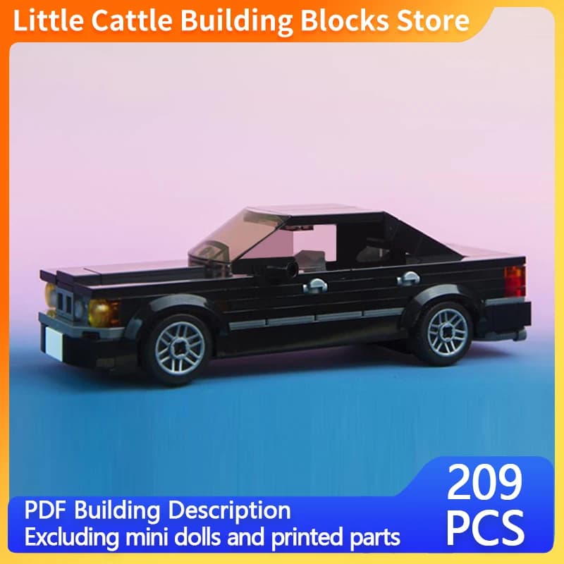 Speed Racing Car Model MOC Building Bricks M5 E34 Classic Sedan Modular Technology Gifts Holiday Assemble Children Toys Suit