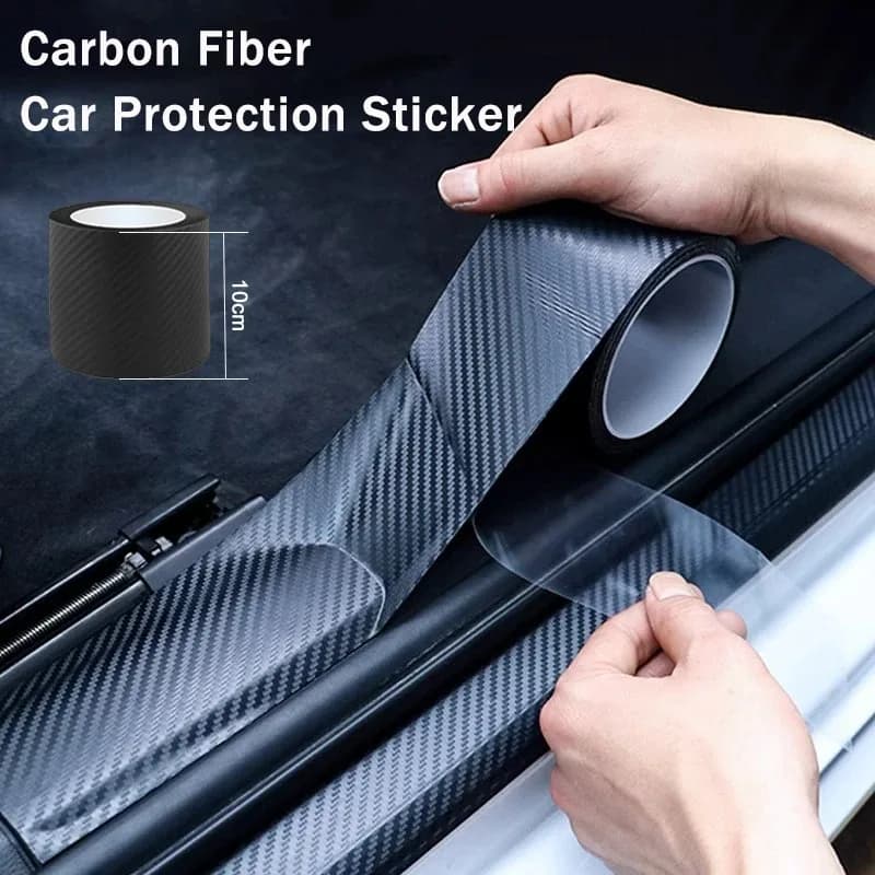 Carbon Fiber Car Adhesive Tape Protective Strip for Paste Protective Film for DIY Cars Anti-scratch Tape for Side Mirrors for Automatic Door Damper
