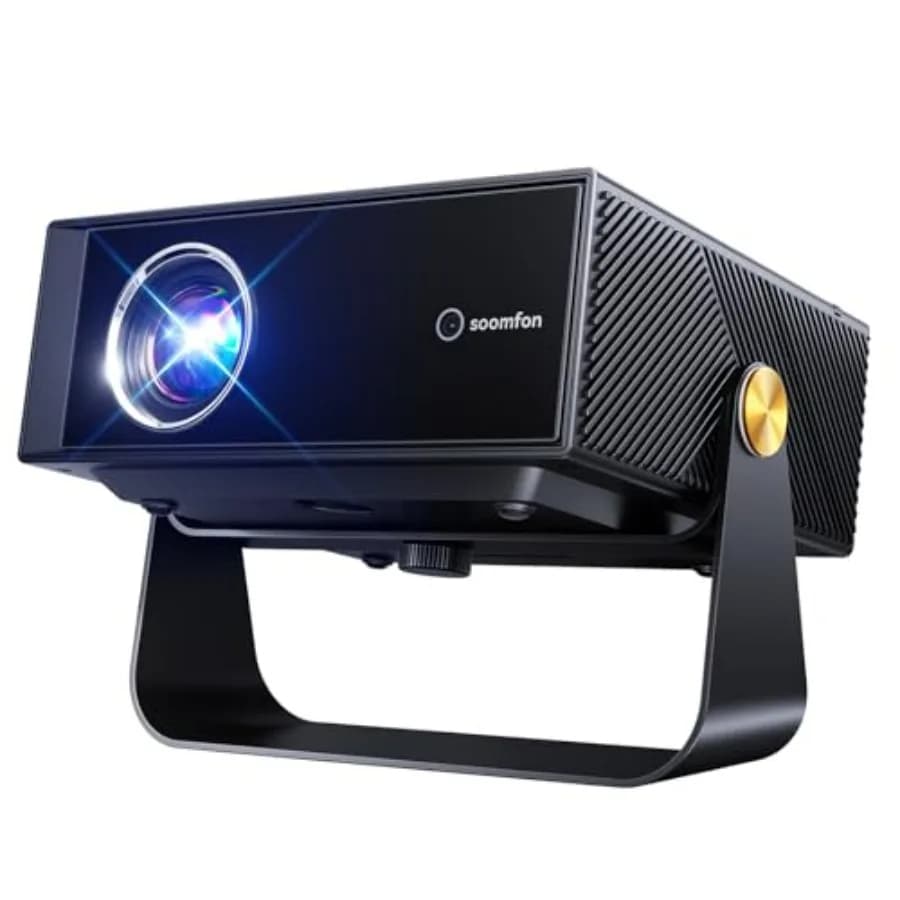 Proiettore Smart SK3 con WiFi e Bluetooth 1080P Nativo HDR10 - Mini Proiettore Portatile per Esterni con Supporto e Messa a Fuoco Automatica
