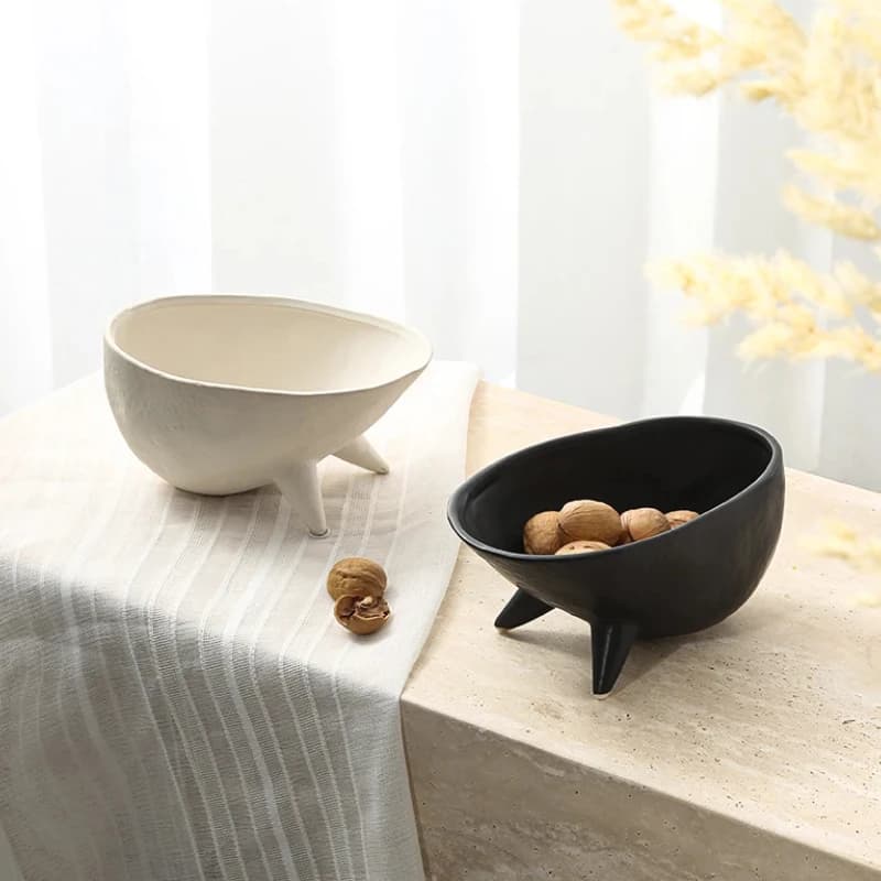 Set di Stoviglie in Ceramica - Piatto per Frutta, Ciotola per Snack, Ciotole per Dessert, Piatti per Dim Sum, Ciotola Contenitore, Piatti per Frutta Secca e Ciotole per Insalata