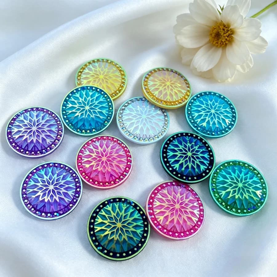 40 pezzi di strass rotondi da 20 mm con motivi decorativi, adatti per la creazione di gioielli e decorazioni fai da te