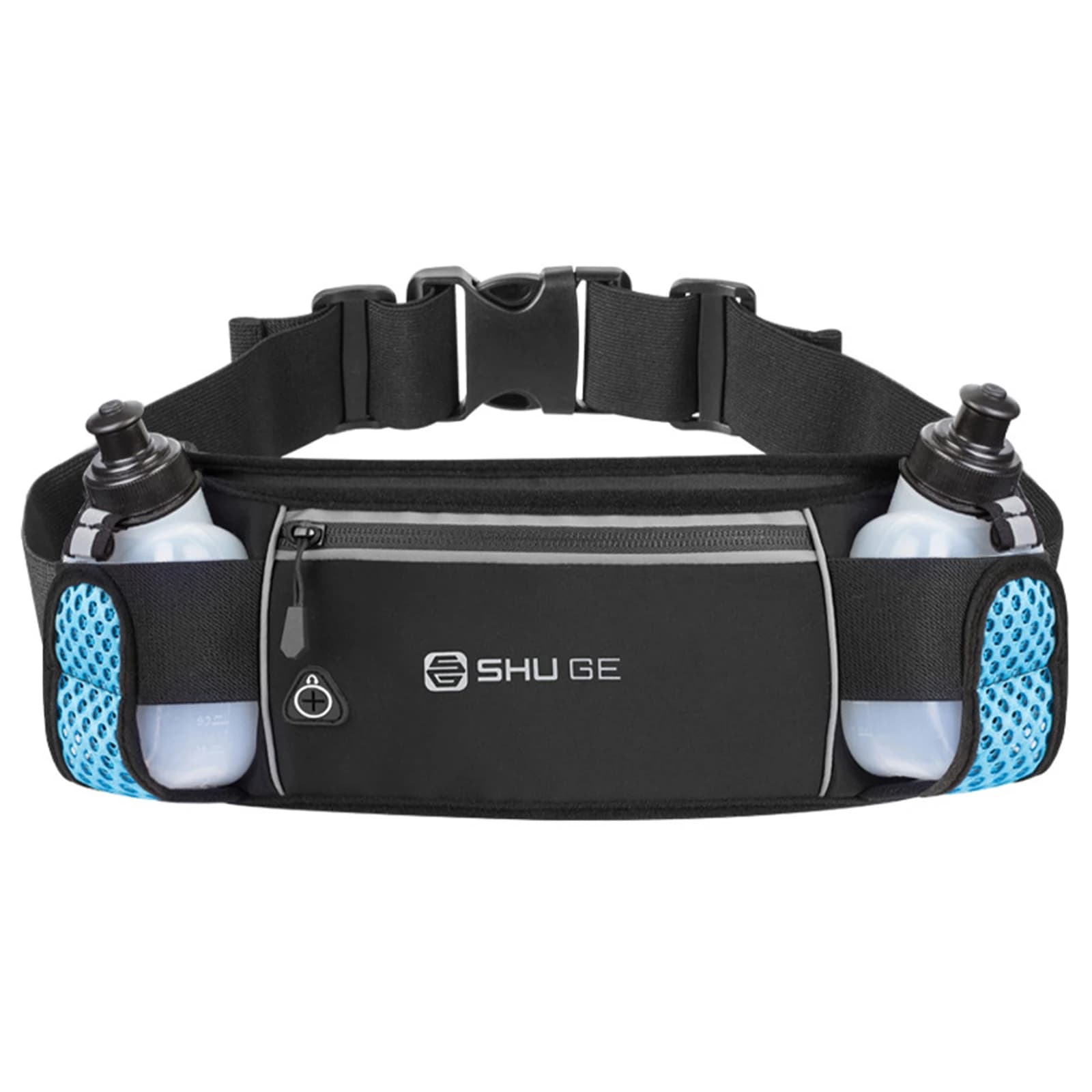 Running Waist Bag with Bottle Holder, Adjustable Belt Bag for Running, Hiking, Walking and Cycling