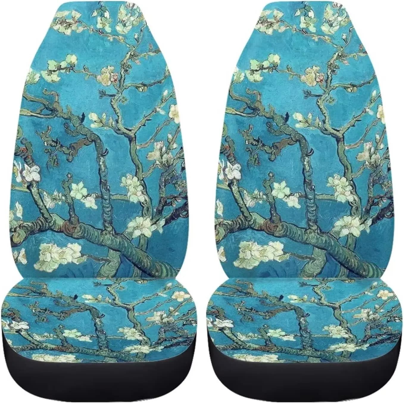 Van Gogh Almond Blossom Flower Car Seat Covers for Women Car Seat Covers Universal Fit Sedan Truck SUV