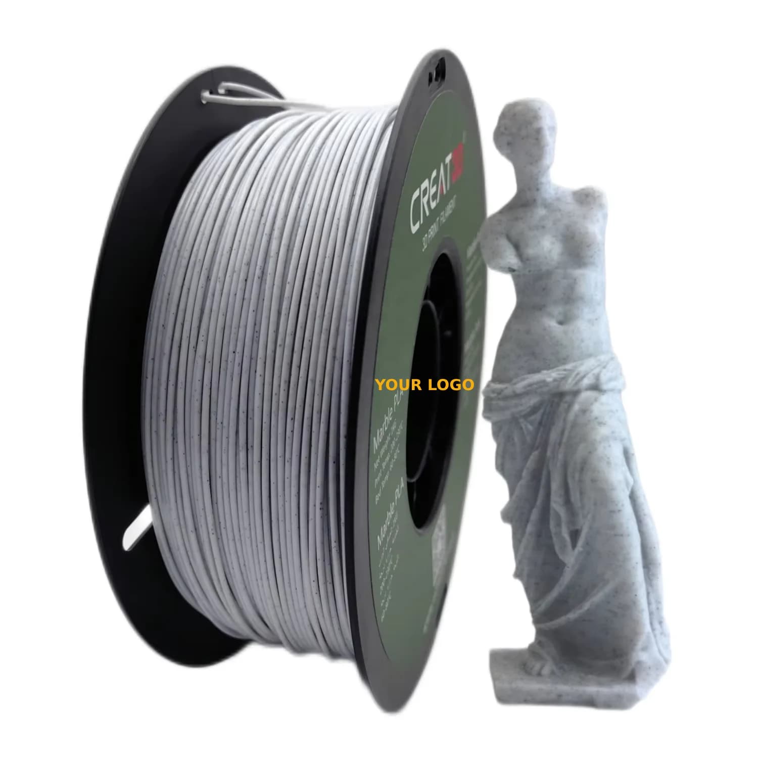 STLFCreat3D Filamento PLA Effetto Marmo per Stampante 3D, 1.75mm 1kg/rotolo, Filamento 3D con Texture Marmorizzata