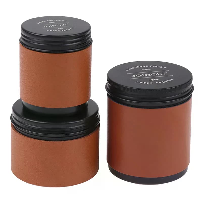 Mini barattolo di stoccaggio portatile per chicchi di caffè Contenitore di stoccaggio per tè in chicchi di caffè da campeggio all'aperto Serbatoio sigillato in polvere di caffè in lega di alluminio