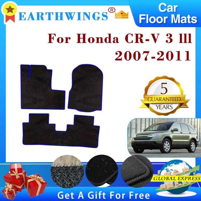 Tappetini per Auto Honda CR-V 3 Accessori CRV-3 III 2007-2011 Tappeti Antiscivolo Copertura Interna per Piedi